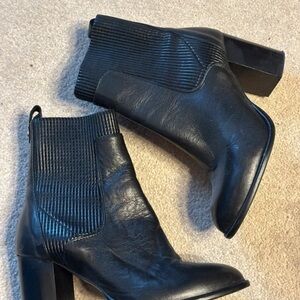 Kurt Geiger Black Textured Ankle Boots